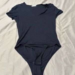 Classic Black V-Neck Bodysuit